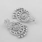 VOJ Silver Plated AD Studded Necklace With Earrings And Mangtikka Set - Swadesiicart
