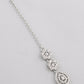 VOJ Silver Plated AD Studded Necklace With Earrings And Mangtikka Set - Swadesiicart