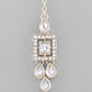 VOJ Silver Plated Stone Studded Designer Necklace With Earrings And Mangtikka - Swadesiicart