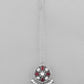 VOJ Silver Plated Pink AD Stone Studded Designer Jewellery Set With Mangtikka - Swadesiicart