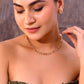 VOJ Gold-Polished Designer Handcrafted Necklace With Earrings - Swadesiicart