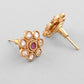 VOJ Gold-Polished Designer Handcrafted Necklace With Earrings - Swadesiicart