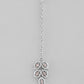VOJ Silver Plated Baby Pink AD Stone Studded Designer Jewellery Set With Mangtikka - Swadesiicart