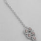 VOJ Silver Plated Baby Pink AD Stone Studded Designer Jewellery Set With Mangtikka - Swadesiicart