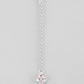 VOJ Silver Plated AD With Nude Green And Light Pink Flower Jewellery Set With Mangtikka - Swadesiicart