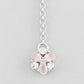 VOJ Silver Plated AD With Nude Green And Light Pink Flower Jewellery Set With Mangtikka - Swadesiicart