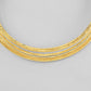 VOJ Gold-Polished Muti Layared Hasli Necklace | Swadesiicart