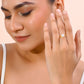 VOJ Gold-Polished One Pearl Ring | Swadesiicart