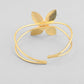 VOJ Gold-Polished Flower Shaped With Pearl In Center Kada Bracelet - Swadesiicart