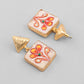 VOJ Gold-Polished Hand Painted Drop Stud Earrings - Swadesiicart