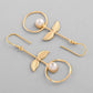 VOJ Gold-Polished White Stone Studded Circular Drop Earrings - Swadesiicart