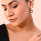 VOJ Silver Plated Teardrop-Shaped Stud Earrings - Swadesiicart