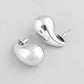 VOJ Silver Plated Teardrop-Shaped Stud Earrings - Swadesiicart