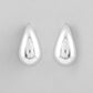 VOJ Silver Plated Teardrop-Shaped Stud Earrings - Swadesiicart