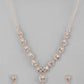 VOJ CZ Stone Studded Gold-Polished Jewellery Set - Swadesiicart