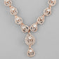 VOJ CZ Stone Studded Gold-Polished Jewellery Set - Swadesiicart
