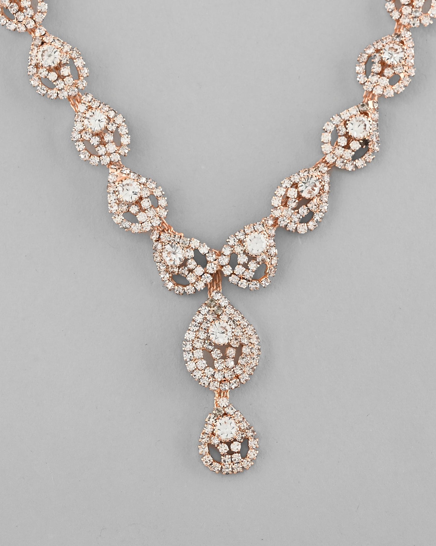 VOJ CZ Stone Studded Gold-Polished Jewellery Set - Swadesiicart