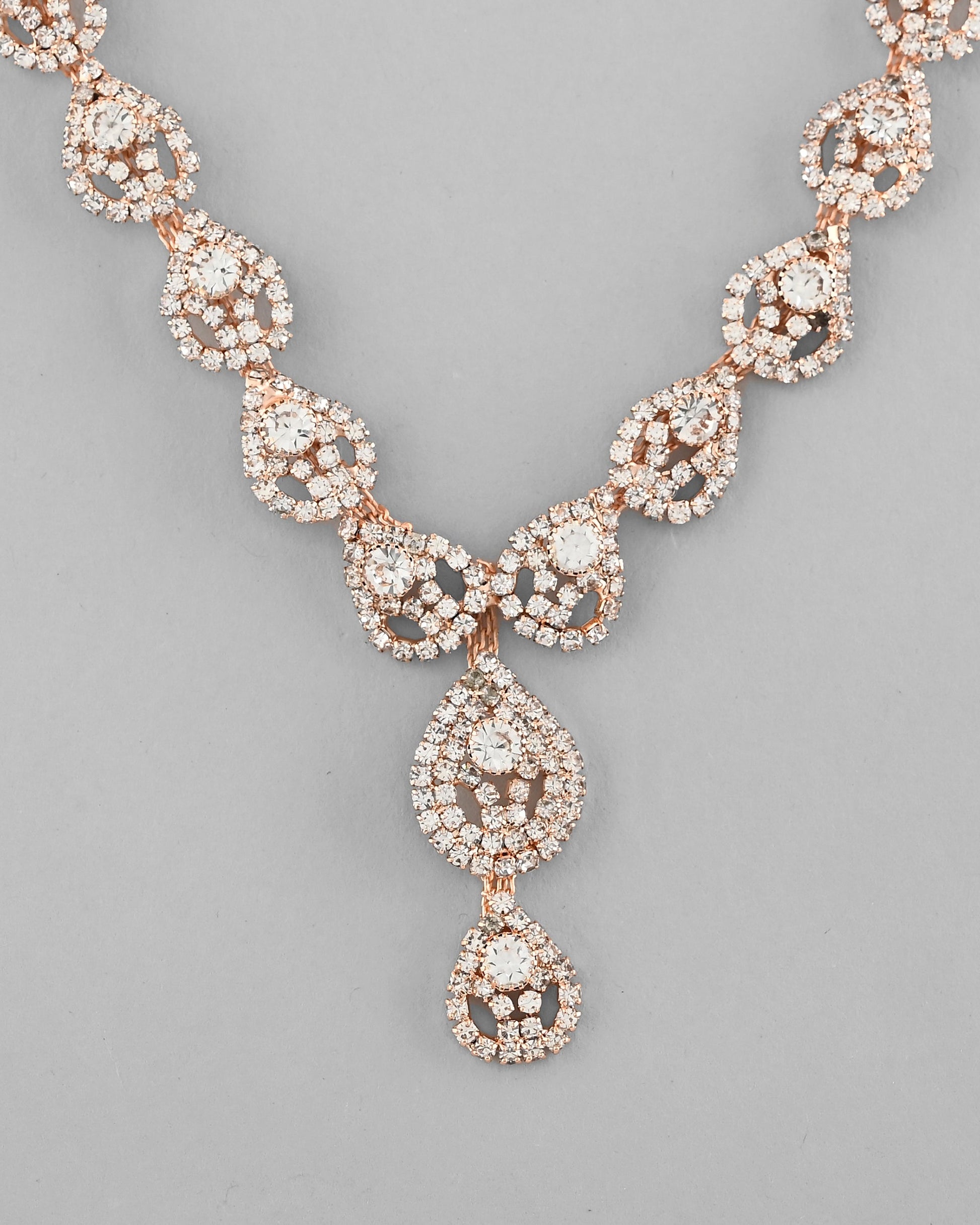 VOJ CZ Stone Studded Gold-Polished Jewellery Set - Swadesiicart