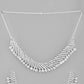 VOJ AD Stone Studded Silver Plated Necklace With Drop Earrings Set - Swadesiicart