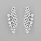 VOJ AD Stone Studded Silver Plated Necklace With Drop Earrings Set - Swadesiicart