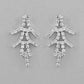 VOJ AD Stone Studded Silver Plated Designer Jewellery Set - Swadesiicart