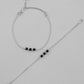 VOJ Set Of 2 Silver Plated With Black Beads Anklet - Swadesiicart