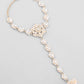 VOJ Gold-Polished Pearl And Kundan Ring Bracelet - Swadesiicart