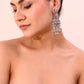 VOJ Silver-Plated Elephant Oxidized Contemporary Drop Earrings - Swadesiicart