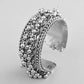 VOJ Silver-Plated Ghungroo Studded Oxidized Cuff Bracelet - Swadesiicart