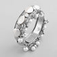 VOJ Silver-Plated Pearl And Ghungroo Studded Oxidized Cuff Bracelet - Swadesiicart