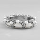 VOJ Silver-Plated Pearl And Ghungroo Studded Oxidized Cuff Bracelet - Swadesiicart