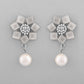 VOJ Silver Plated Floral Stone Studded Earrings - Swadesiicart