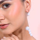 VOJ Pearl Studded Handcrafted Classic Drop Earrings - Swadesiicart