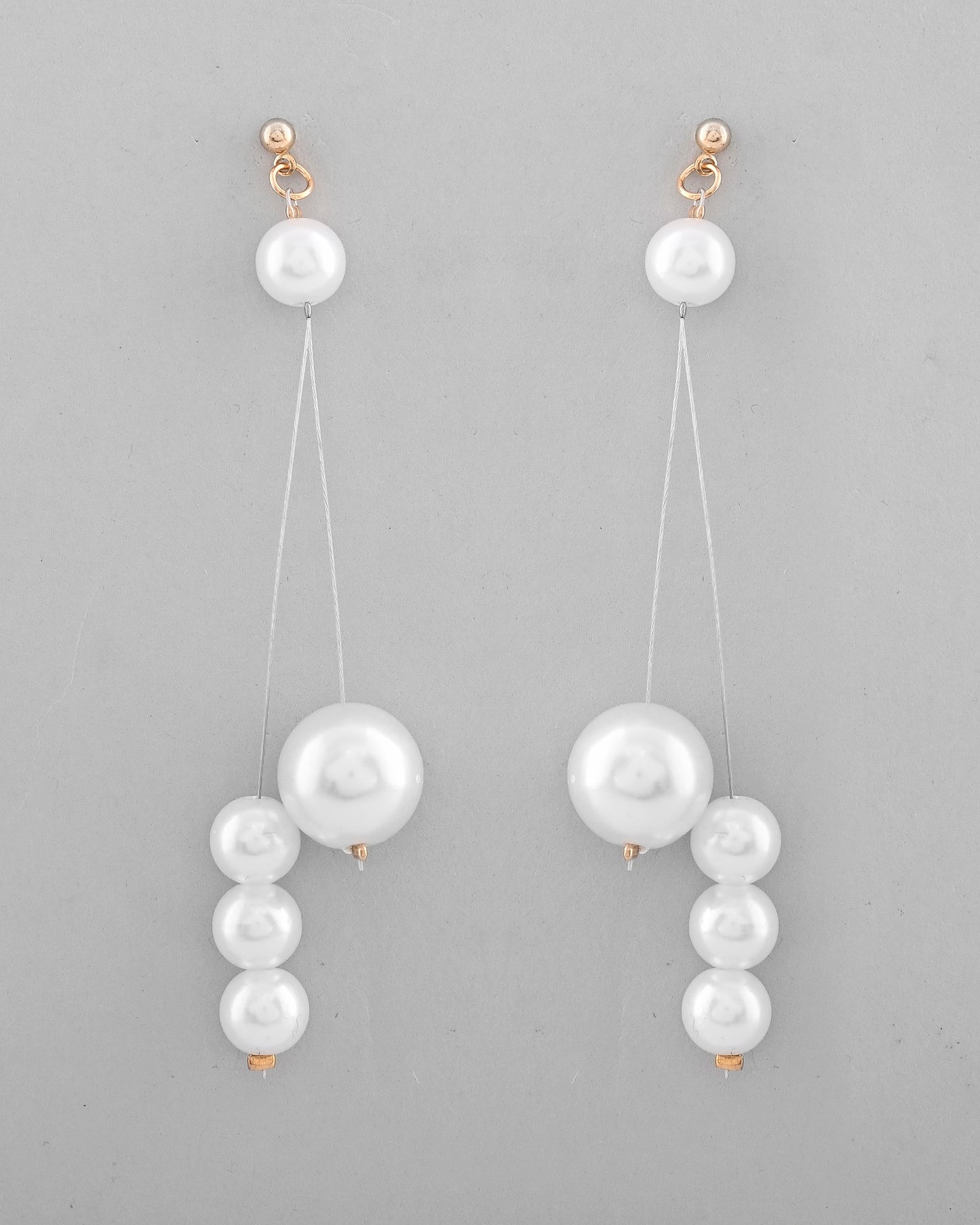 VOJ Pearl Studded Handcrafted Classic Drop Earrings - Swadesiicart