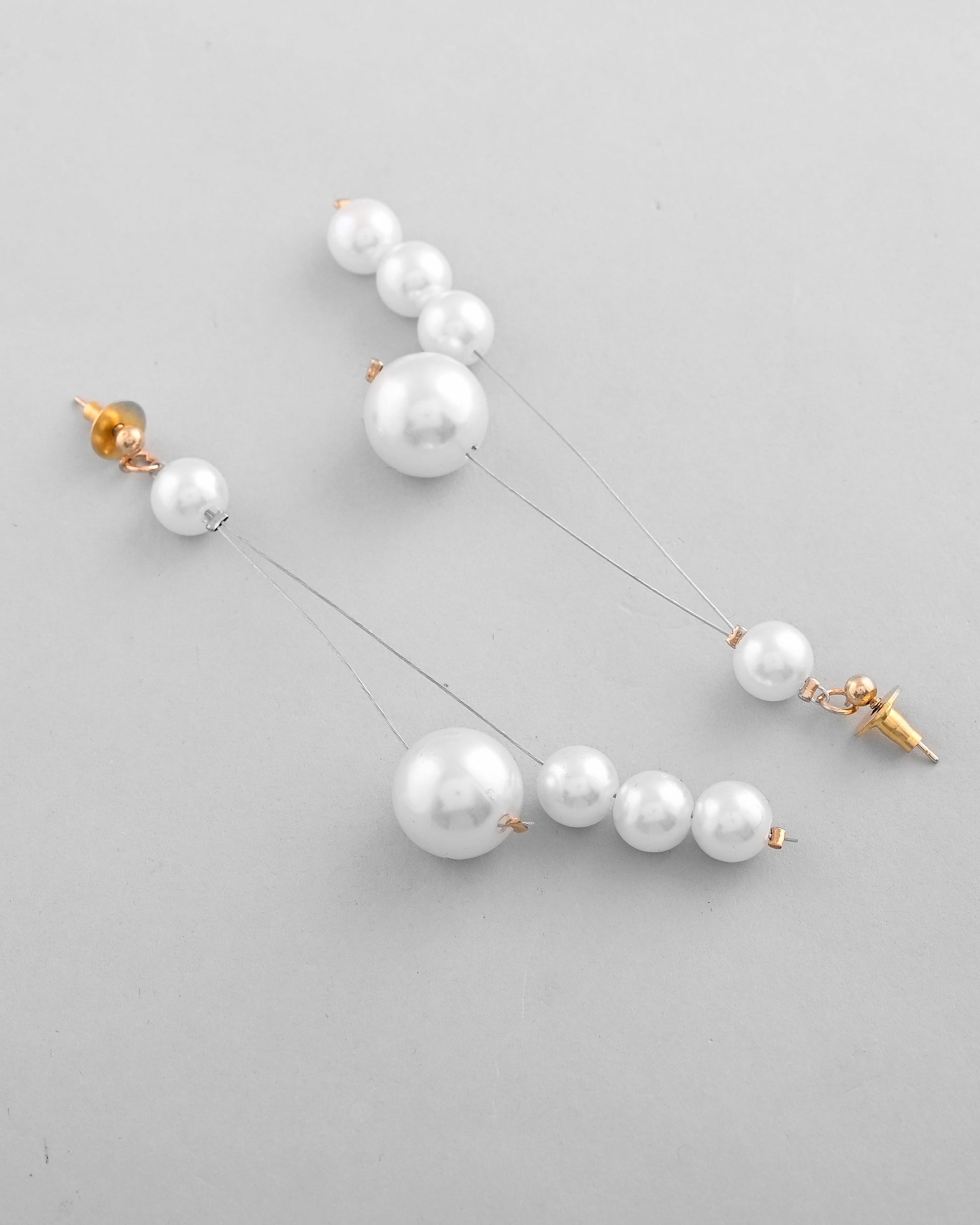 VOJ Pearl Studded Handcrafted Classic Drop Earrings - Swadesiicart