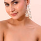 VOJ Gold-Polished Kundan Contemporary Up & Down Jhumka Earrings - Swadesiicart