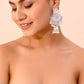 VOJ Silver plated Kundan Contemporary Jhumka Earrings - Swadesiicart