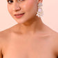 VOJ Gold-Toned Kundan Studded Contemporary Oxidised Drop Earrings - Swadesiicart