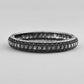 VOJ Rhodium-Plated Contemporay Oxidized Cuff Bracelet - Swadesiicart
