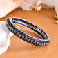 VOJ Rhodium-Plated Contemporay Oxidized Cuff Bracelet - Swadesiicart