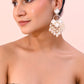 VOJ Gold-Polished geometrical Shaped Classic Drop Earrings - Swadesiicart