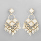 VOJ Gold-Polished geometrical Shaped Classic Drop Earrings - Swadesiicart