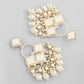 VOJ Gold-Polished geometrical Shaped Classic Drop Earrings - Swadesiicart