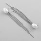 VOJ Silver-Plated Handcrafted Pearl Studded Classic Drop Earrings - Swadesiicart