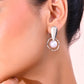 VOJ Silver-Plated Handcrafted Pearl Studded Korean Drop Earrings - Swadesiicart