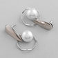 VOJ Silver-Plated Handcrafted Pearl Studded Korean Drop Earrings - Swadesiicart