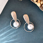 VOJ Silver-Plated Handcrafted Pearl Studded Korean Drop Earrings - Swadesiicart