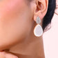 VOJ Gold-Polished CZ-Studded Korean Drop Earrings - Swadesiicart