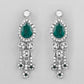 VOJ Silver Plated CZ-Stone Studded With Green Stone Choker Set With Mangtikka | Swadesiicart