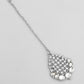 VOJ Silver Plated CZ-Stone Studded Choker Set With Mangtikka | Swadesiicart